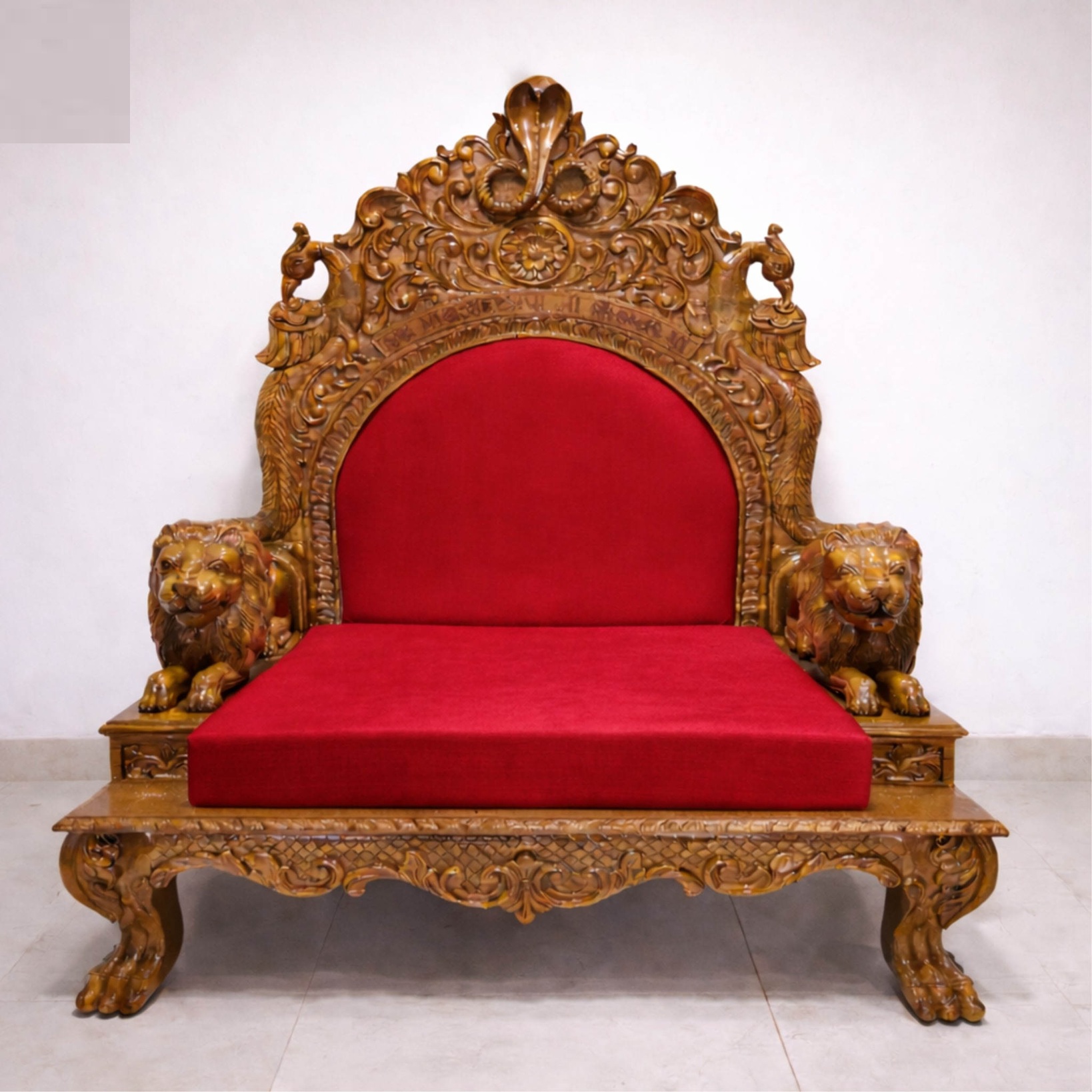 Royal Craft Furniture Traditional Guru Ji Chair Design with Canopy - Image 2