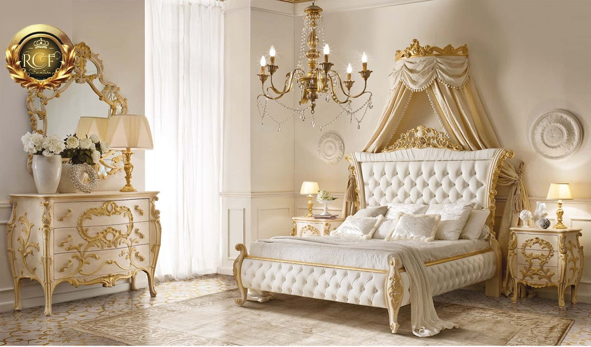 Royal Craft Furniture Italian Style Mumbai luxury Villa Bedroom Furniture Set