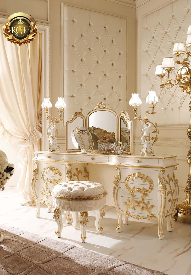 Royal Craft Furniture Italian Style Mumbai luxury Villa Bedroom Furniture Set - Image 4