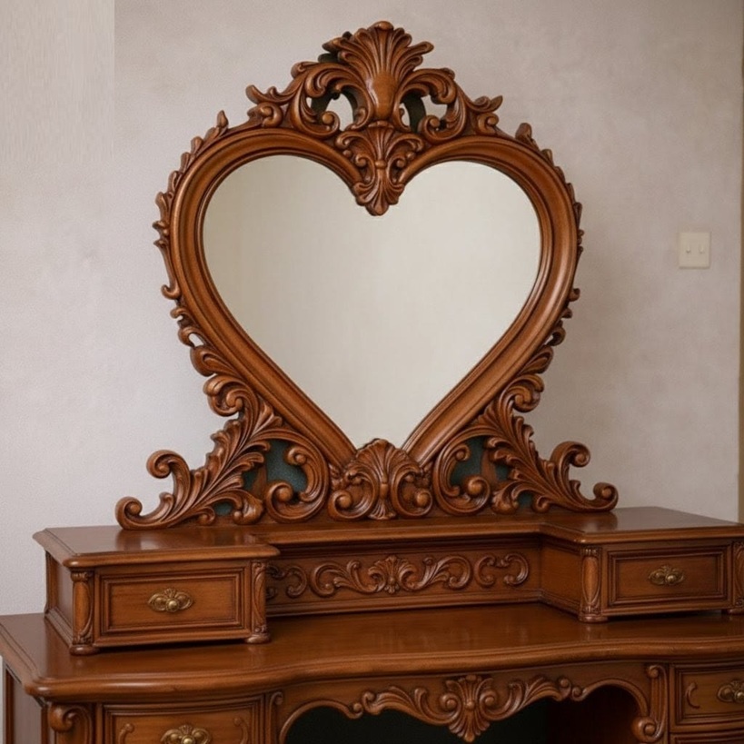 Royal Craft Furniture Carved Dressing Design Wooden - Image 4