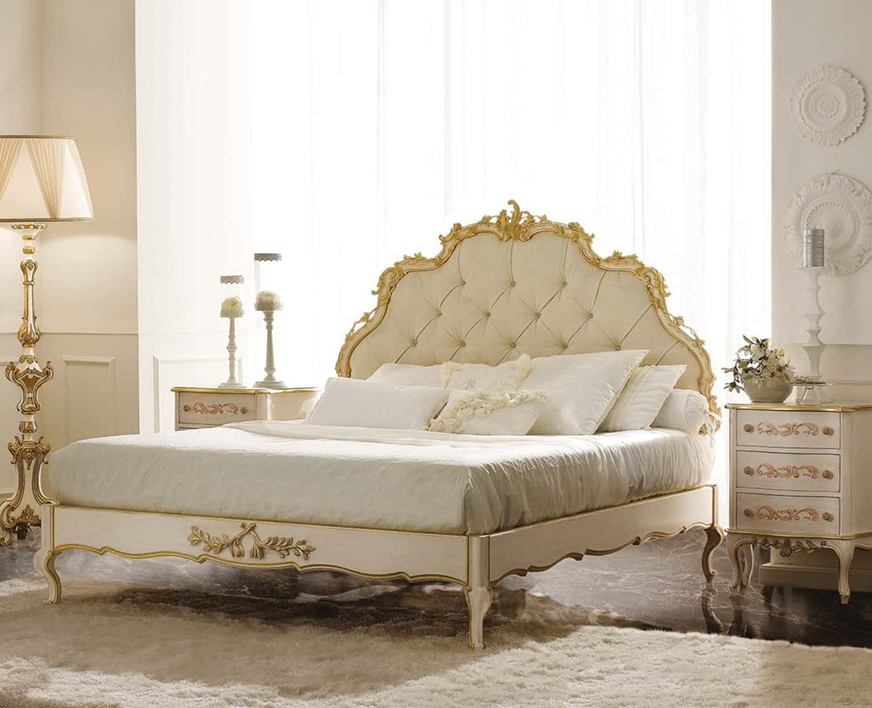 Royal Craft Furniture Rania French Style Hand Carved Luxury Bed - Image 2