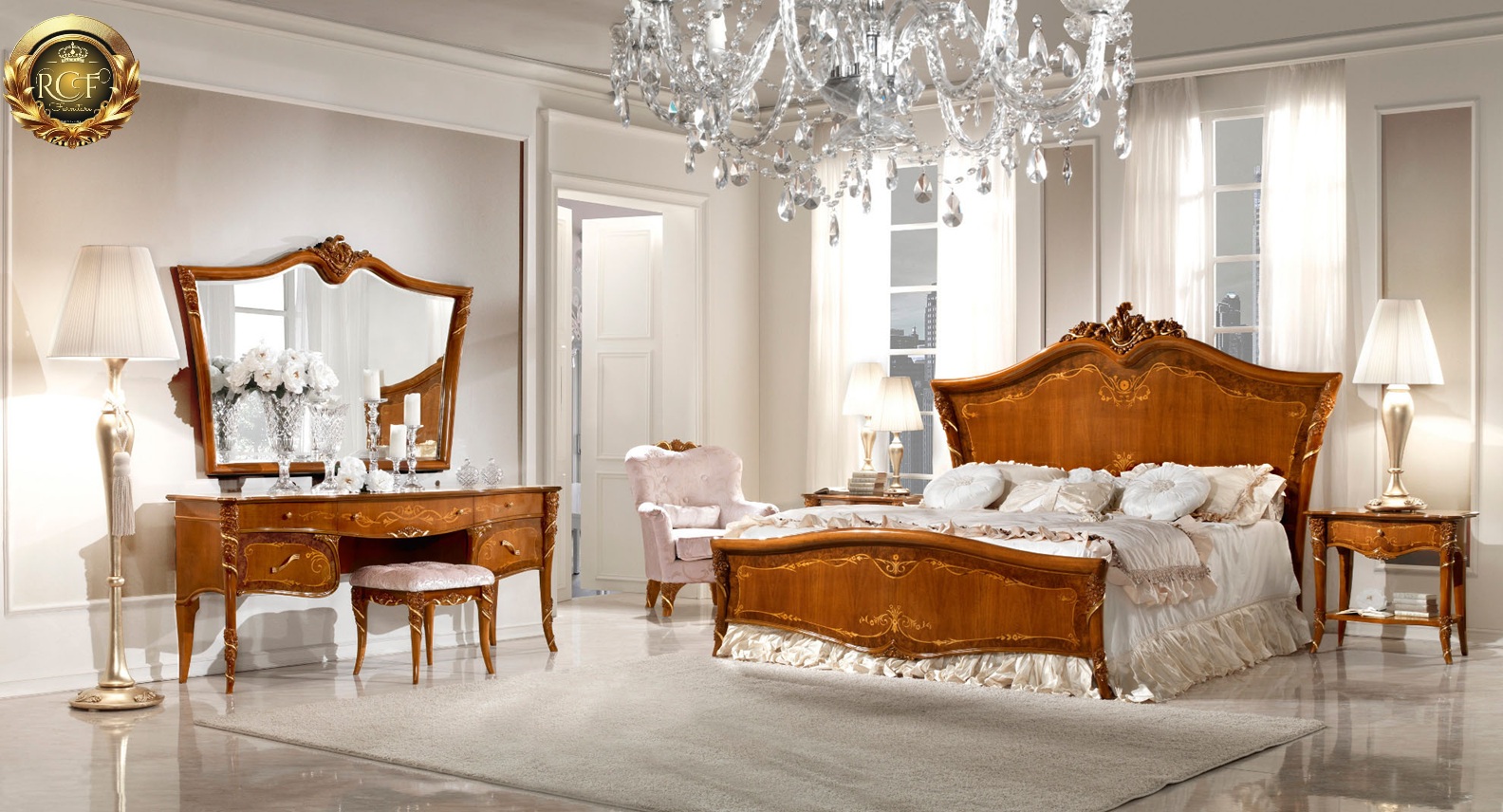 Royal Craft Furniture Annie Italian Style Luxury Collection Bedroom Furniture - Image 2