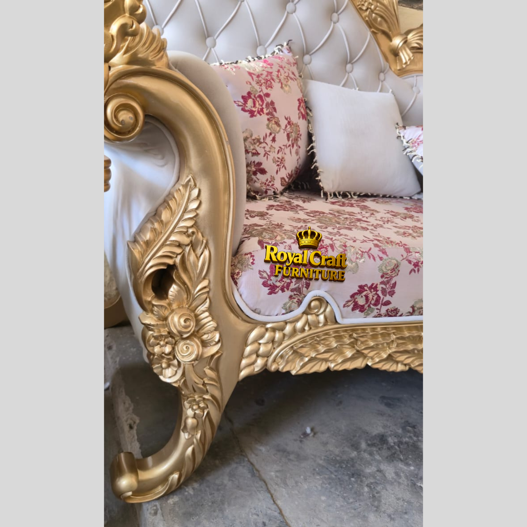 Royal Craft Furniture Imperial Gold Crest Sofa - Image 4