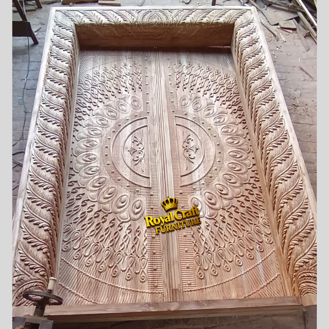 Royal Craft Furniture Royal Peacock Carved Main Door - Image 3