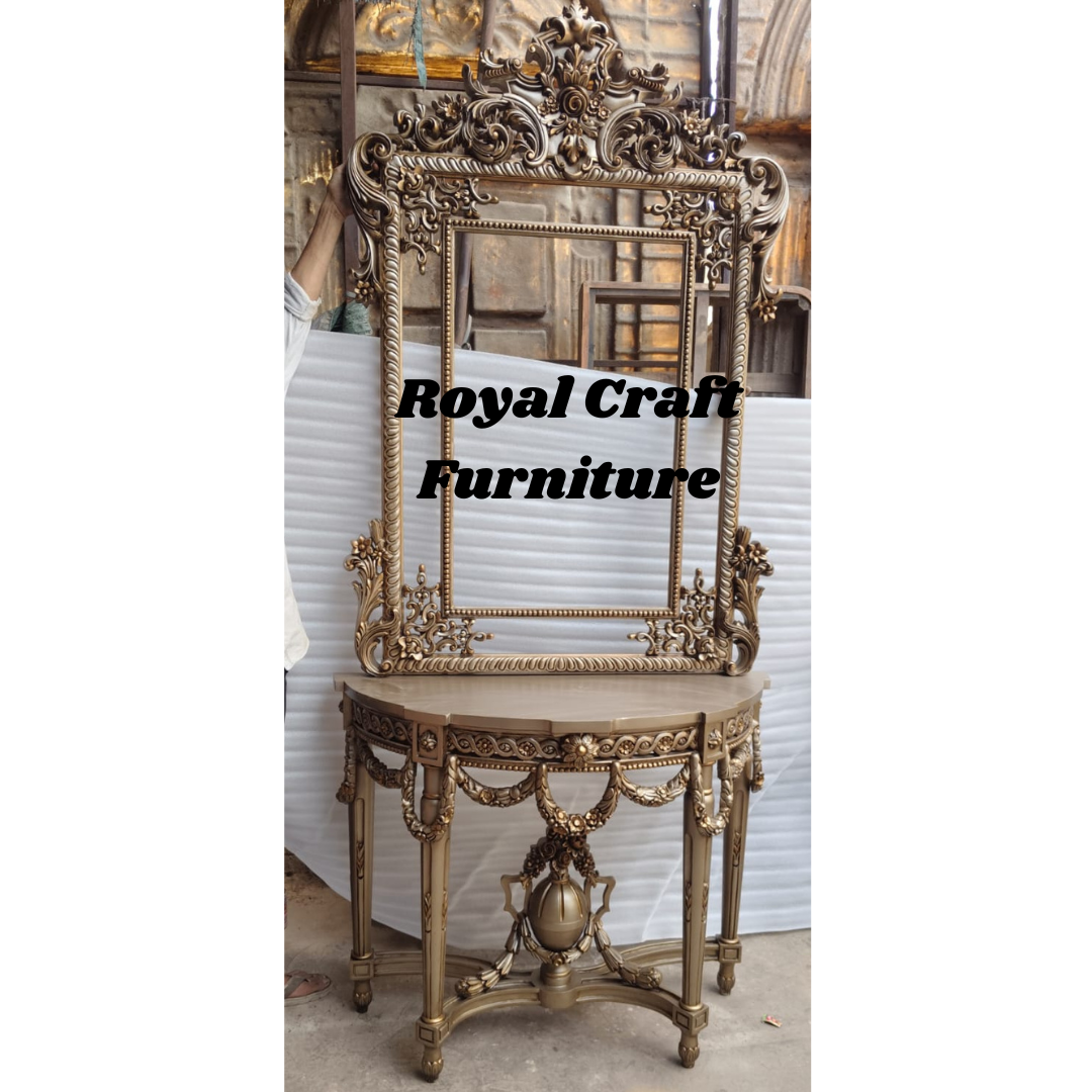 Royal Craft Furniture Royal Versailles Console Mirror Set