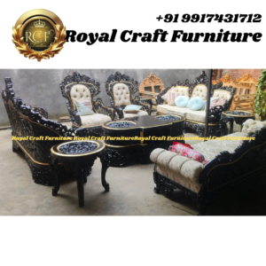 Royal Craft Furniture Royal Turkish Style Double Carving Emperor Sofa Set