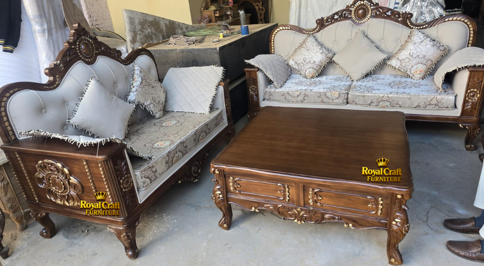 Royal Craft Furniture Royal Heritage Carved Sofa Set - Image 4