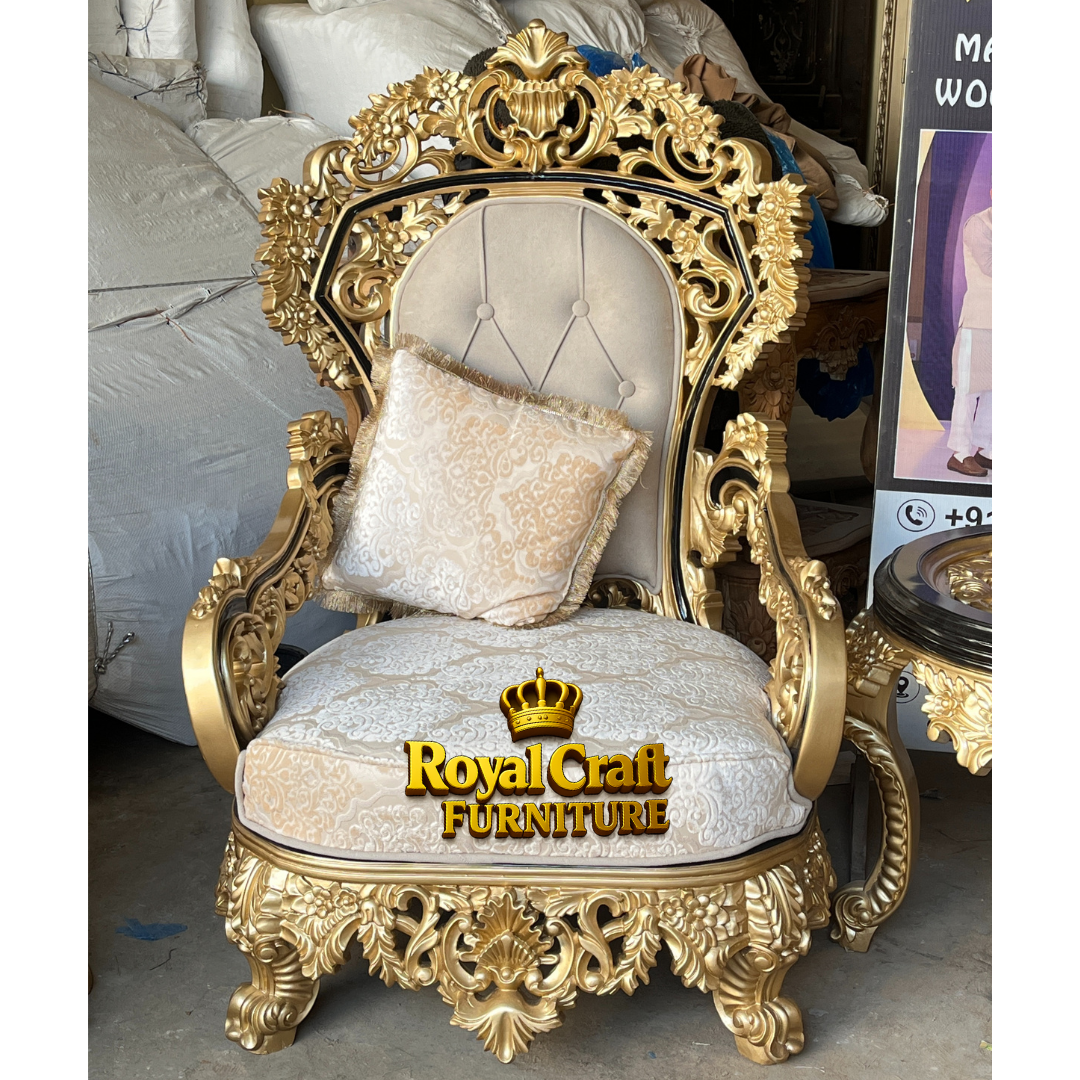 Royal Craft Furniture Turkish Style Sofa Set Golden Shade - Image 3