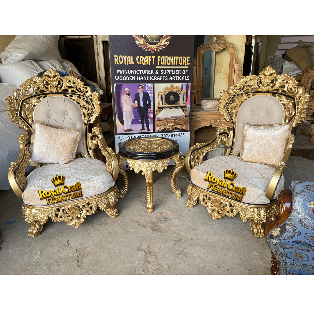 Royal Craft Furniture Turkish Style Sofa Set Golden Shade - Image 4