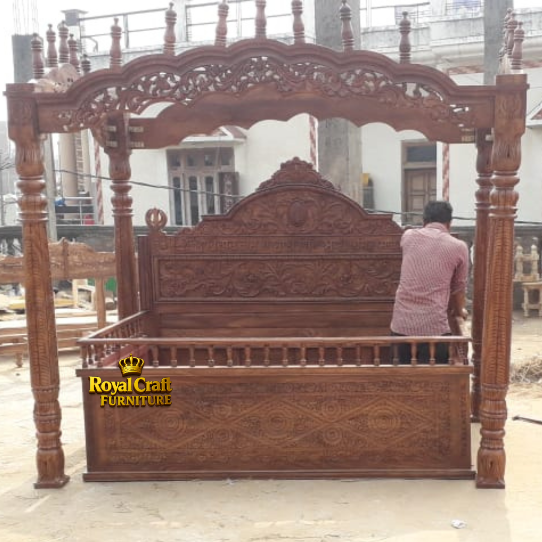Royal Craft Furniture Royal Heritage Canopy Guruduwra Bed - Image 5