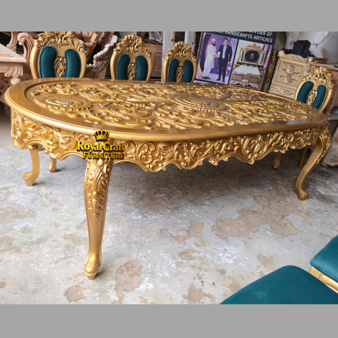 Royal Craft Furniture Royal Imperial Luxury 8-Seater Dining Table Set - Image 3