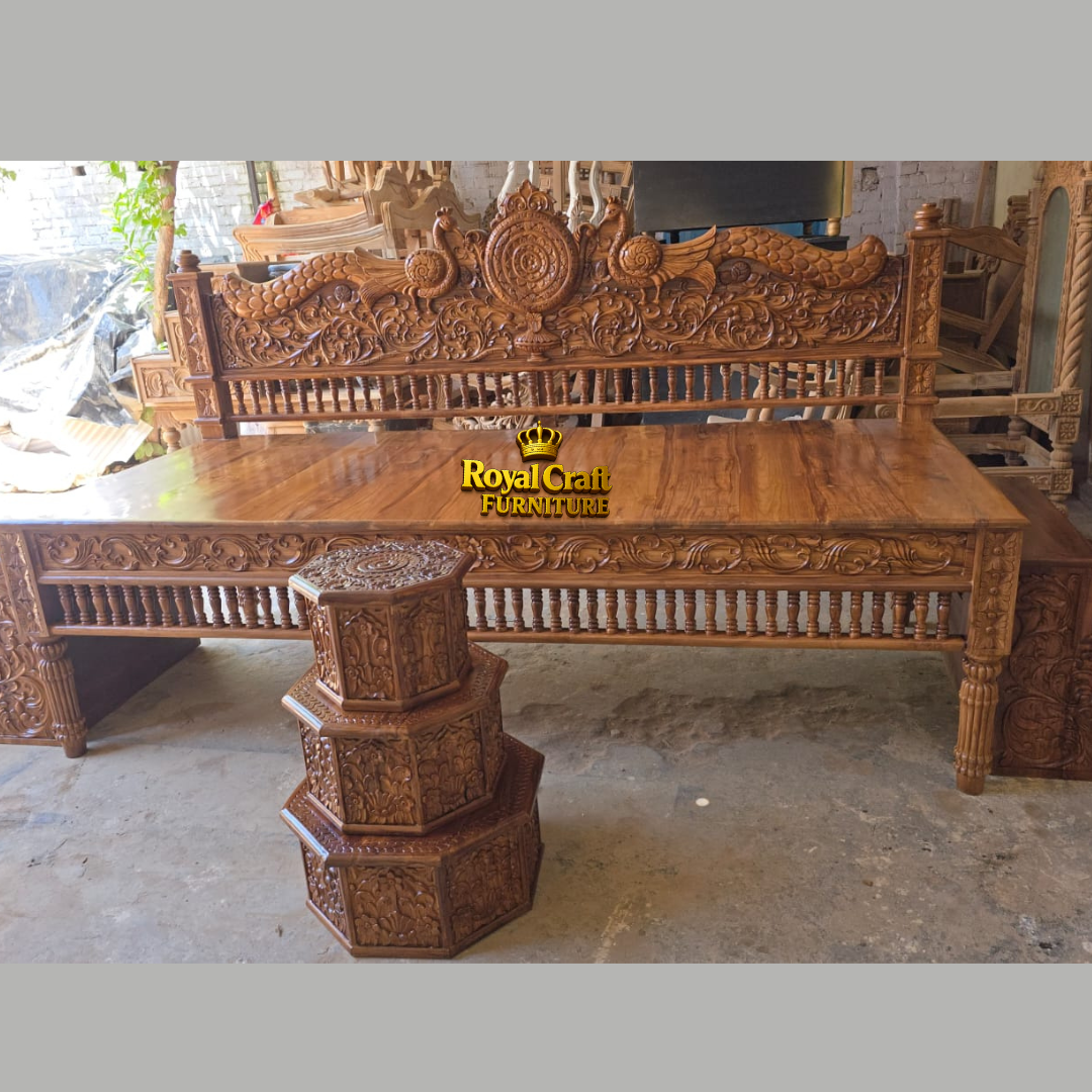 Royal Craft Furniture – Luxury Wooden Singhasan - Image 2