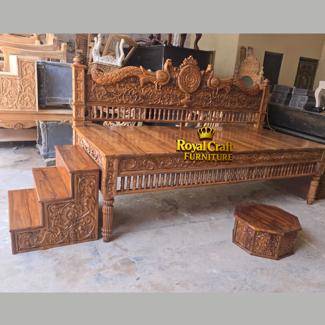 Royal Craft Furniture – Luxury Wooden Singhasan - Image 4