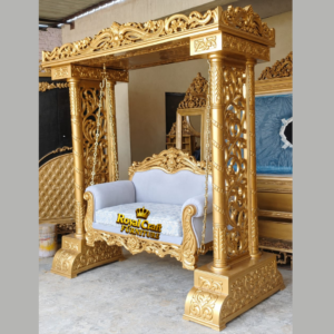 Royal Craft Furniture Maharaja Gold Royal Carved Luxury Jhoola Swing